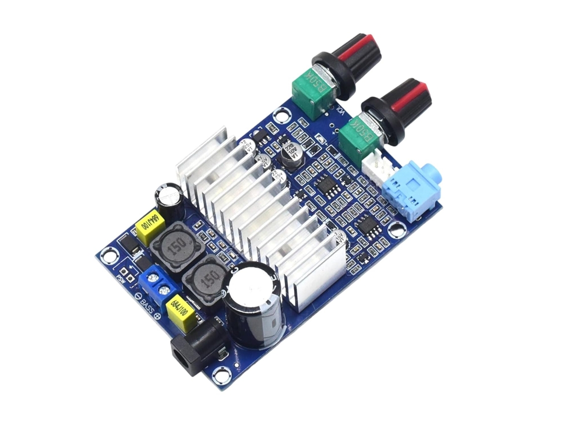 Placa amplificadora de graves TPA3116D2 100W 12-24V para home theater e módulo amplificador portátil.