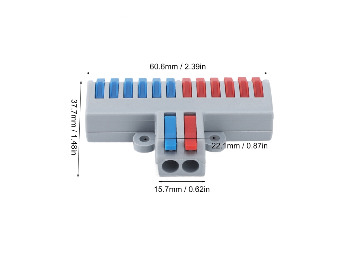 Blocos De Borne Laxiscreed Para Montagem Em Din Rail, 2 Entradas E 12 Saídas, Controle Elétrico Residencial