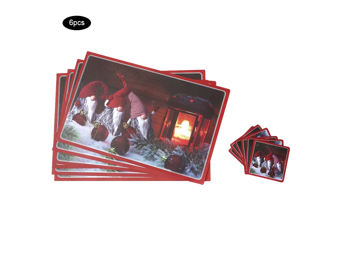 Laxiscreed Pack De 6 Guardanapos De Natal Para Decoração De Mesa E Proteção De Copos