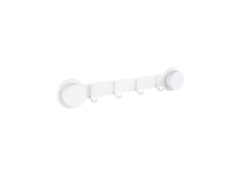 Cabide com Ventosa, Gancho Único com 4 Ganchos: Fixação Forte, Reutilizável, Perfeito para Cozinha e Banheiro BRILVIBERA (branco)