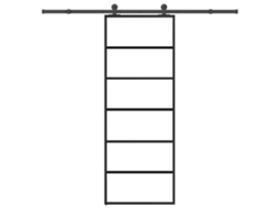 Vidaxl Porta Deslizante C/ Conj. Ferragens 76x205cm Vidro Esg/alumínio