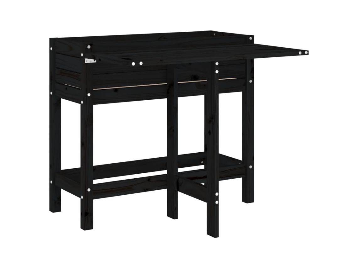 Garden Planter, Garden Planters Vidaxl Preto Madeira De Pinho (n/a)