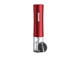 Saca-rolhas Elétrico Automático, Recarregável, Em Aço Inoxidável, Vermelho