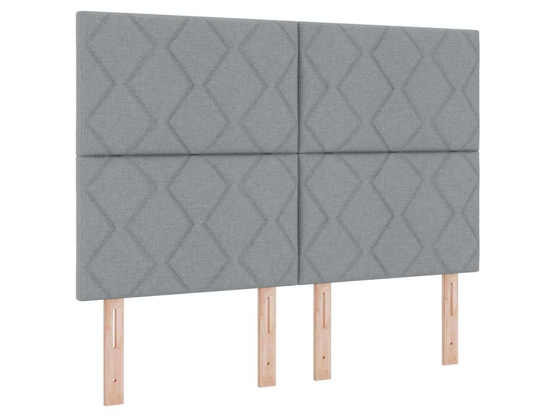 Cabeceira | Painel De Cama Cinzento-claro 160 Cm Tecido