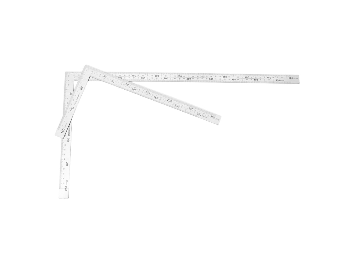 Esquadro De Carpinteiro, Ferramenta Confiável Para Enquadramento, Em Formato De L, Aço Inoxidável, 2 Peças