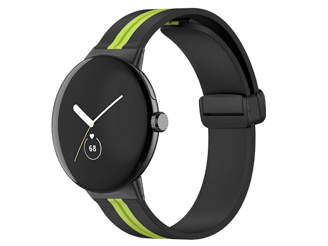 Pulseira De Silicone Dobrável Bicolor Para Google Pixel Watch