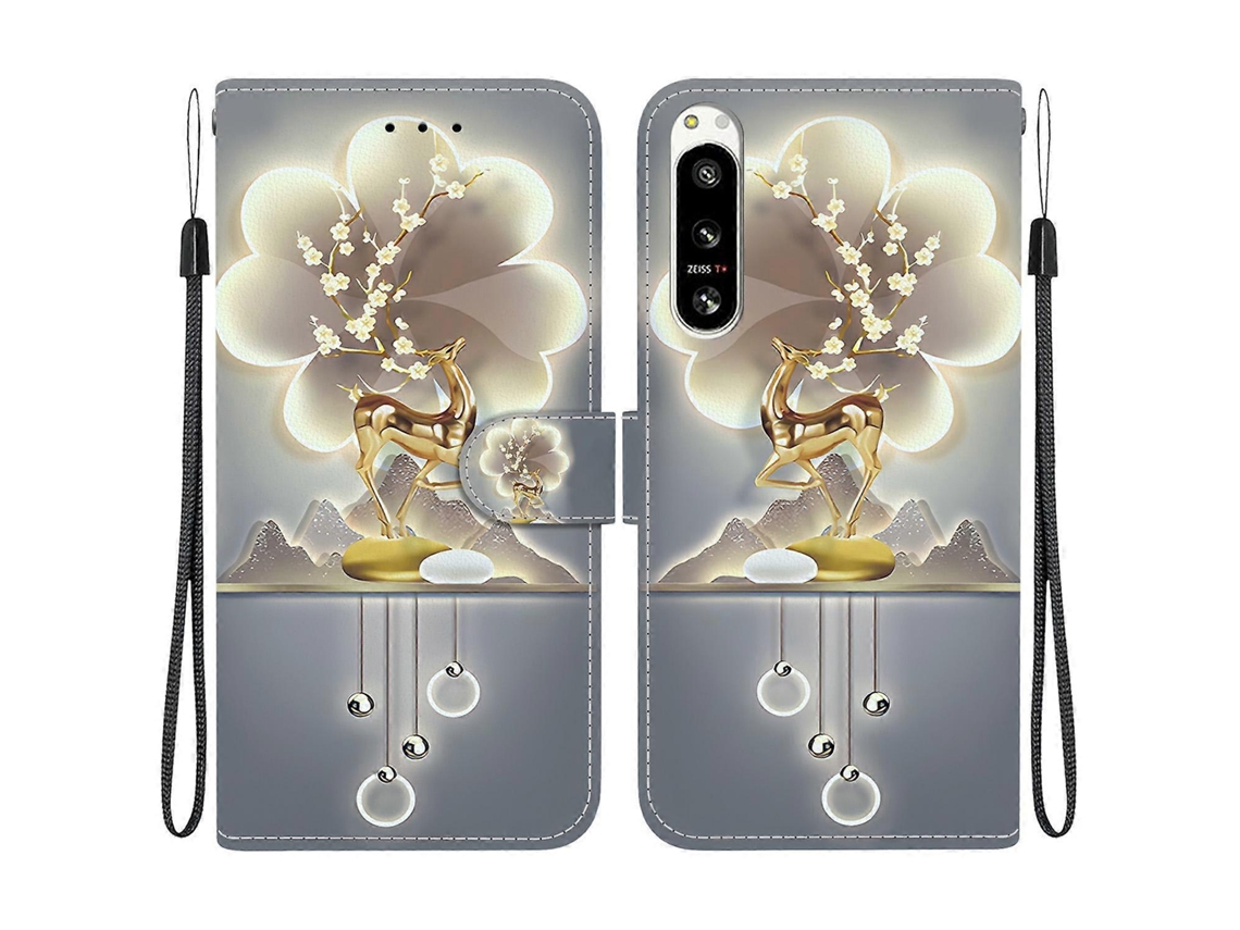 Capa De Couro Com Textura De Cristal E Desenho Colorido