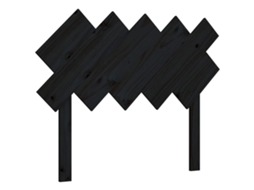 Cabeceira de Cama 104x3x80,5 Cm Pinho Maciço Preto MAISON EXCLUSIVE
