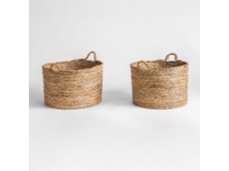 SKLUM Conjunto de 2 Cestos Elady Jacinto de Água Natural