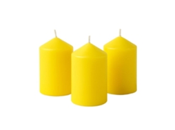 Pack De 3 Velas Cilíndricas À Base De Citronela 40h De Duração Para Jardim Terraço Kill Insect