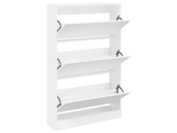 Shoe Cabinet, Shoe Cabinets Vidaxl Branco Madeira Processada (80 X 21 X 125.5 Cm)