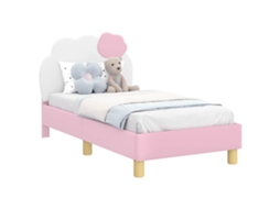 Conjunto 1 Estrutura Da Cama Vidaxl Rosa Espuma Pu (70 X 140 Cm)