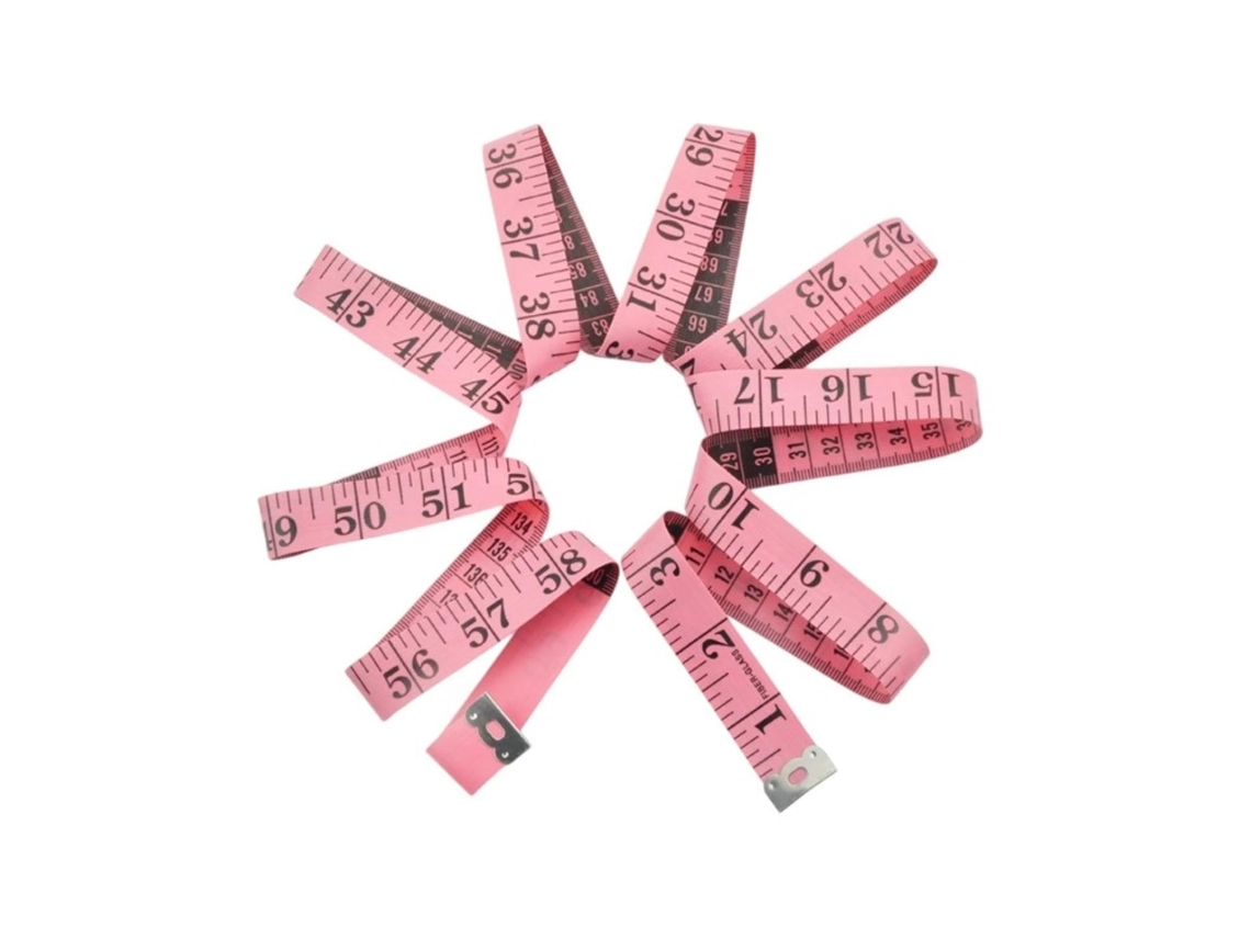 Fita métrica flexível antiderrapante de 150 cm para costureiras, Royal Metric, com dupla marcação para medições precisas.