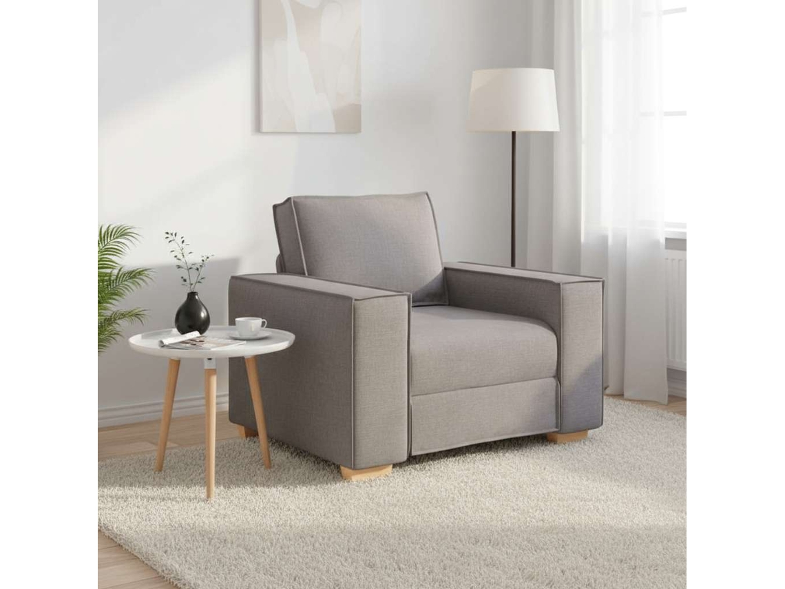 Vidaxl Sofá-cadeira Taupe 100x78x84 Cm Tecido