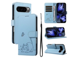 Capa De Celular De Couro Com Estampa De Gato Adorável E Relevo