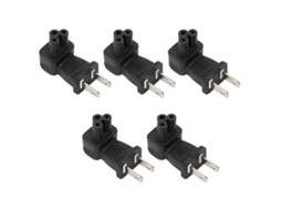 Aetheria 5pcs Adaptador de Corrente Nema 1‑15p para Iec320 C5 Plug And Play para Laptop