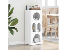 Vidaxl Buffet Elst Branco 40 X 35 X 100,5 Cm Derivados De Madeira