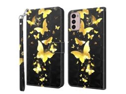 Capa Para Celular Motorola Moto G42 Com Estampa 3d Em Tpu + Couro Pu