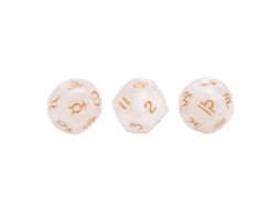 3pcs Dado De Resina De Tarot Astrologia 12 Lados Para Divinação E Entretenimento Em Encontros