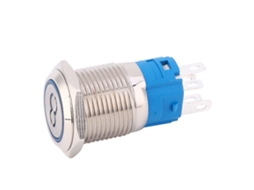 Laxiscreed Botão Interruptor Em Aço Inoxidável 16mm Com Cabeça Plano E Funcionamento Auto-restabelecido