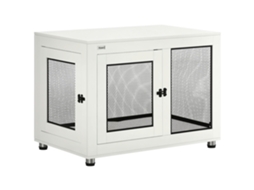 Caixa para Cães, Incluindo Tapete Macio, 2 Portas, 2 Portas, Trancável, Aço, Branco, 94 X 60 X 71,5 Cm pt
