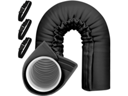 Manga Isolante Para Ar Condicionado Portátil 150cm De Comprimento Tubo Exaustão Com Faixas Elásticas Dutos 12, 7a 15cm