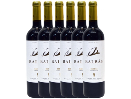 Balbás Barrica Tempranillo Ribera del Duero Roble 75 cl (Caixa de 6 unidades)