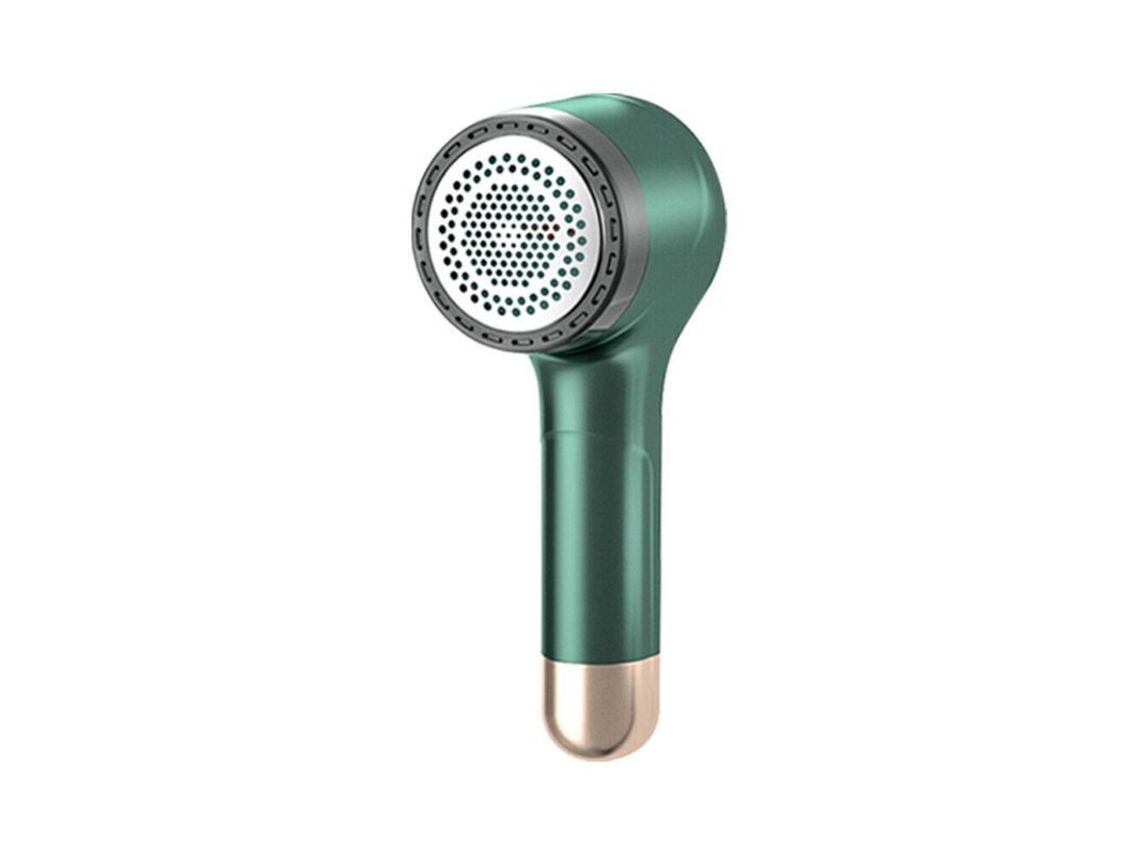 Removedor de Pelusas Elétrico Recarregável, Usb, Branco e Verde