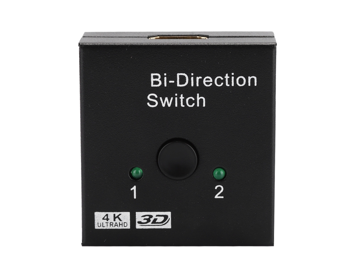 Aetheria comutador Hdmi Bidirecional 2 Portas Splitter Distribuidor de Sinal Hd Preto
