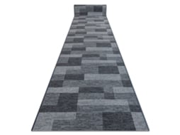 Passadeira Antiderrapante DYWANY LUSZCZOW (80 x 1150 cm - Poliamida - Cinzento)