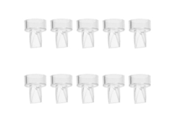 Conjunto de 10 peças de acessórios para bombas de extração de leite manuais BRILVIBERA, incluindo válvula antirretorno e respirador.