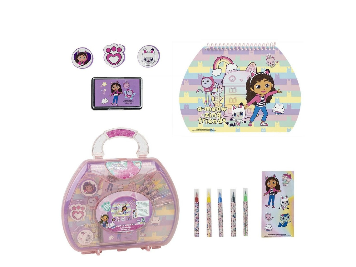 Set de Papelaria GABBY'S DOLL HOUSE Cor de Rosa Mala
