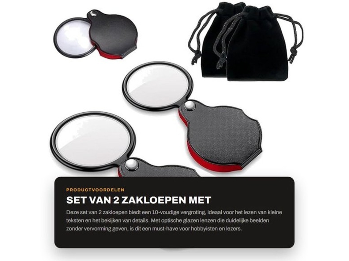 Vergrootglas 10x - Mini Loep - Design Rotativo - Monoculaire Lentes - Lentes De Limpeza - Alta Transparência - Óculos De Estudo