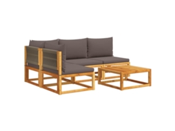 Garden Sofa Set, Garden Sofa Sets Vidaxl Marrom Madeira De Acácia (n/a)