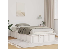 Vidaxl Estrutura Da Cama Branco 80 X 200 Cm Madeira De Pinheiro Sólida