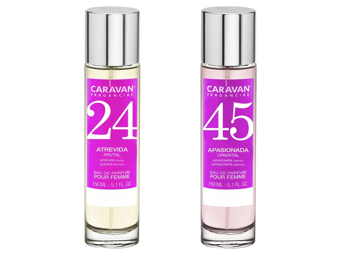 Conjunto de 2 Perfumes Femininos Nº45 e Nº24 CARAVAN