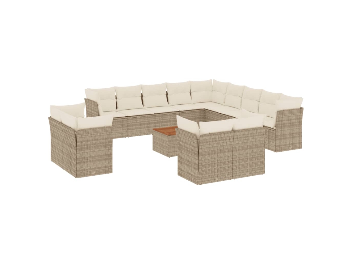 Garden Sofa Set, Garden Sofa Sets Vidaxl Bege Rattan / Vime (n/a)