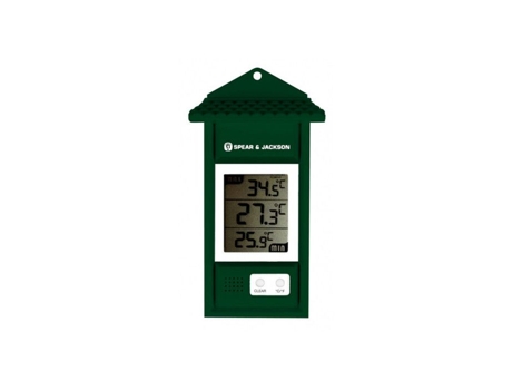Termômetro Spear Jackson Mini Maxi Digital Plástico Verde Interior, Exterior