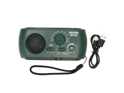 Rádio de Manivela Solar com Lanterna LED AM/FM/SW/NOAA S/MARCA