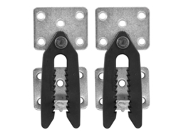 2 Conectores De Muebles Para Sofá Seccional De Estilo Snap, Material Metal Y Plástico, Color Plata Y Negro