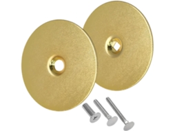 Kit Com 2 Placas De Aço Inoxidável Para Cobertura Furos Portas Fácil Instalação Maior Segurança E Privacidade Placa