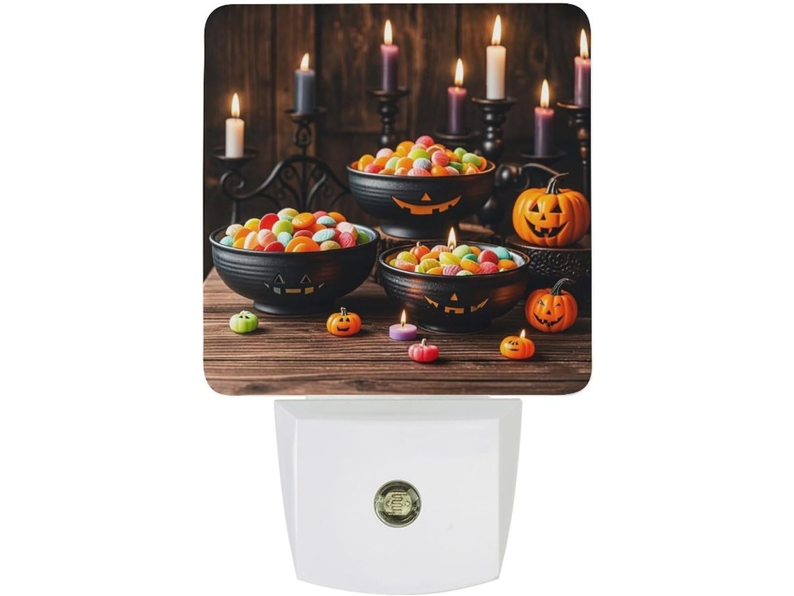 Luminárias Noturnas De Parede Com Plugue, Em Formato De Balde Doces, Com Sensor De Luz Led, Luz Branca Quente E Suave