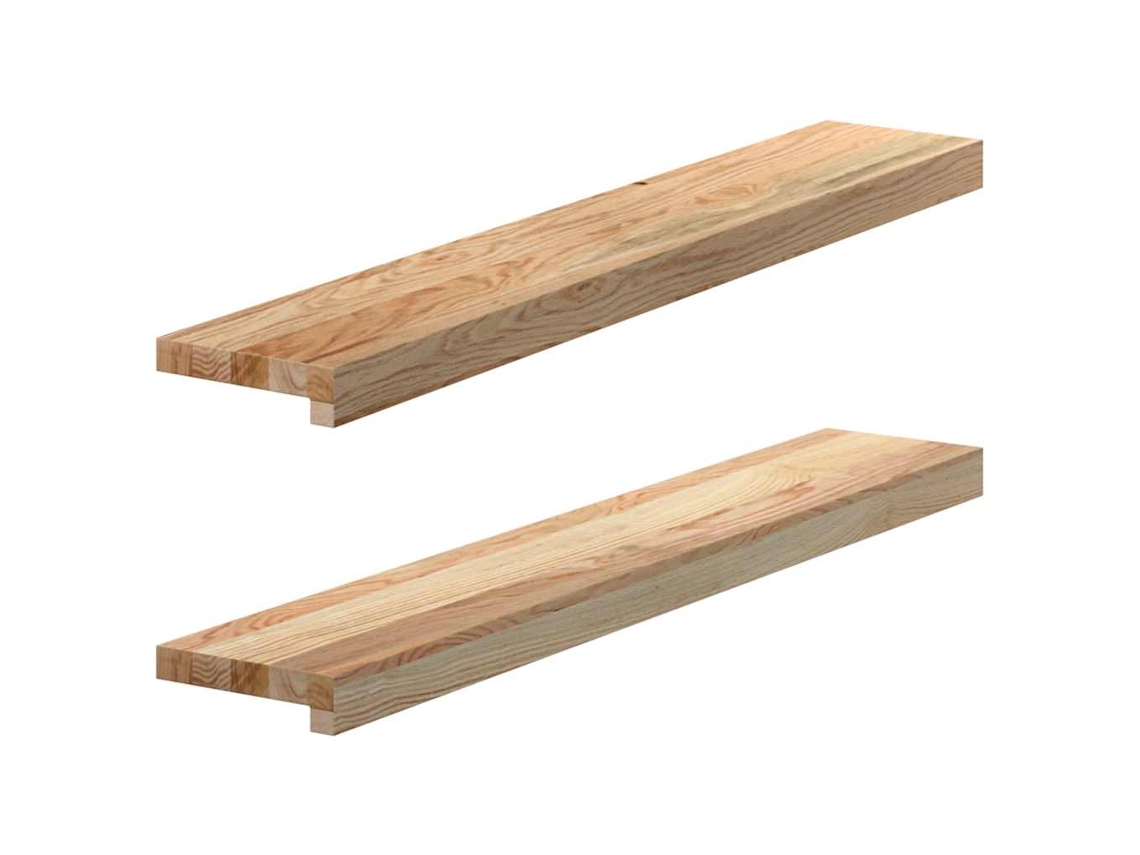 Vidaxl Soleiras Da Janela 2 Pcs 90x15x2 Cm Carvalho Maciço Não Tratado