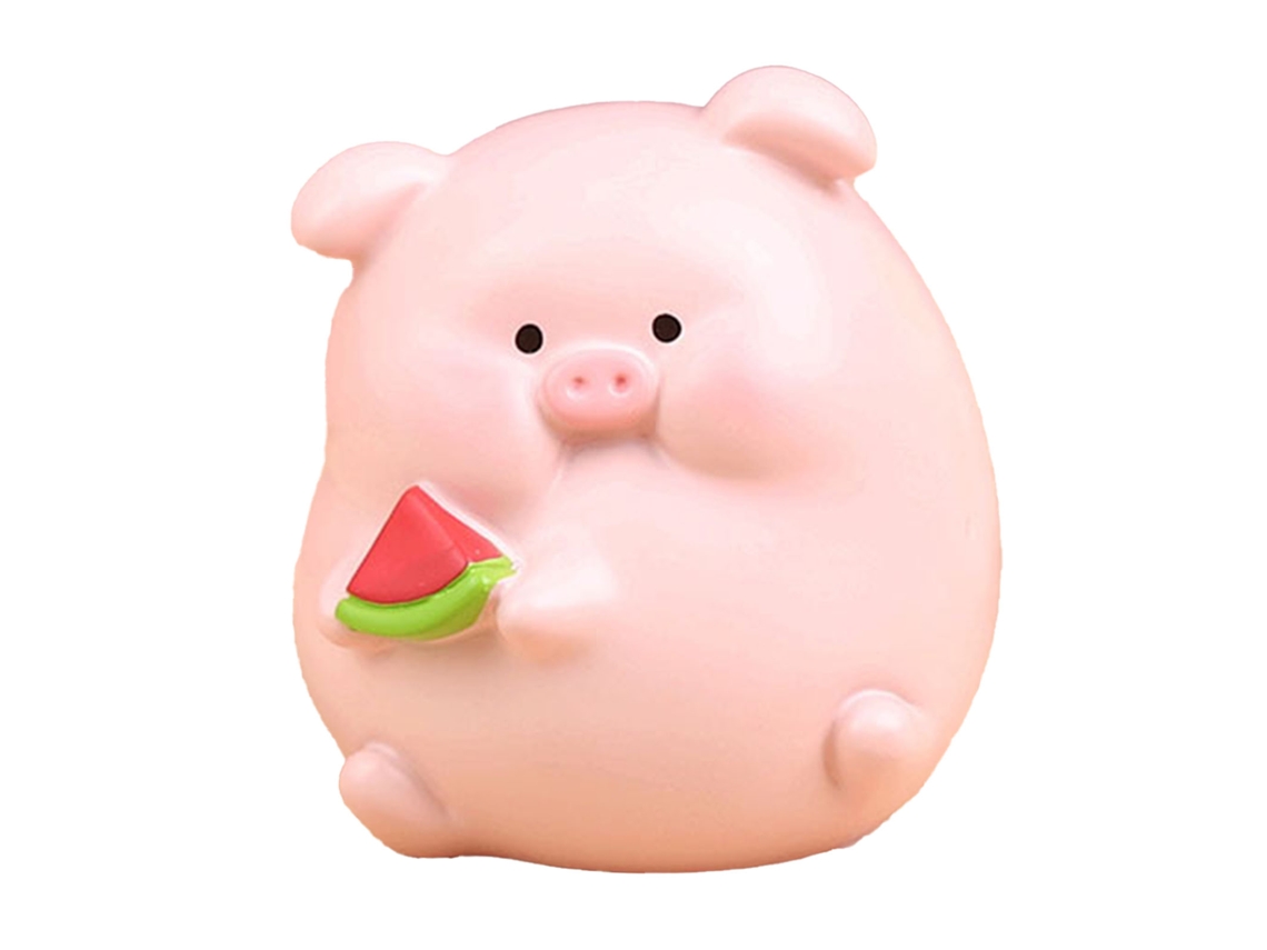 Figura de Porco Cartoon para Decoração de Mesa