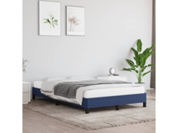 Estrutura De Cama Sem Colchão 120x200 Cm Tecido Azul