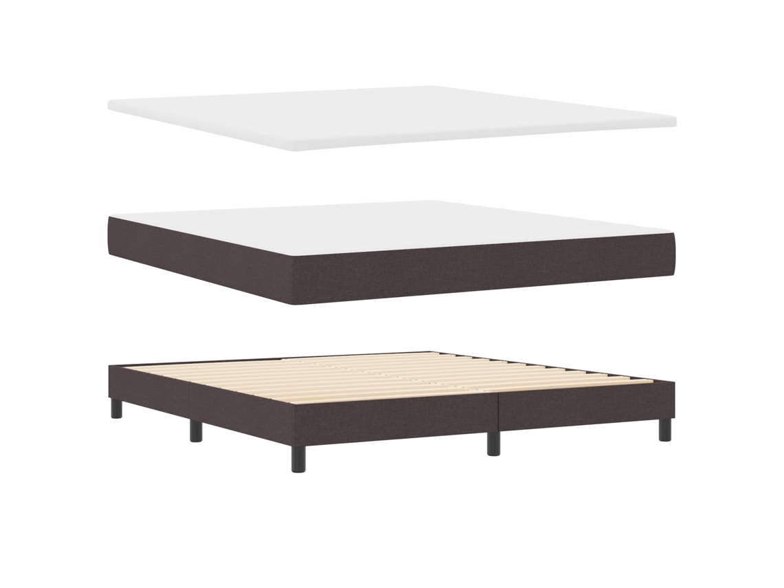 Colchão Comfy Pocket Spring Vidaxl Castanho Tecido (180x200 Cm)