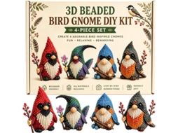 Kit 3d de Animais em Miçangas , Presente Diy Criativo para Adultos e Adolescentes Pássaros Goblins / Duendes Pássaros PANOONA