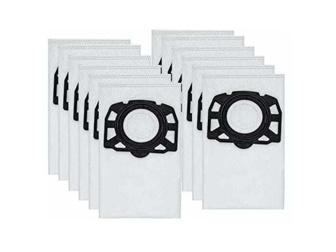 Saco para aspirador de pó, 12 sacos para aspirador de pó Kfi 357 Kärcher Kwd1, Kwd2, Kwd3, Wd2 Plus, Wd3, Se 4001, Se 4002, 2.863 006.0