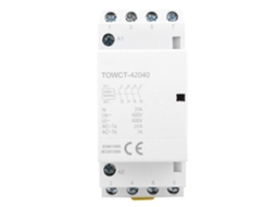 Contactador Ca 4p 20a 230/240v Din Rail 35mm 4na Ip40 Operação Automática Lar