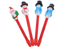 Conjunto De 4 Canetas Natalinas Em Gel Fofas Para Estudantes,